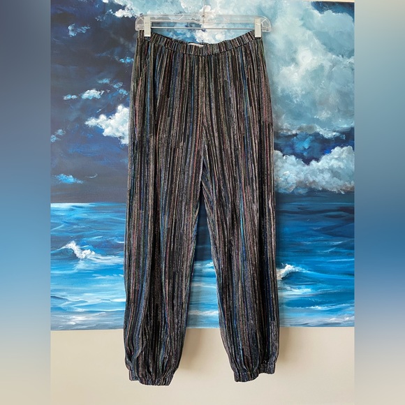 Trina Turk Jess Metallic Stripe Joggers - Picture 6 of 10